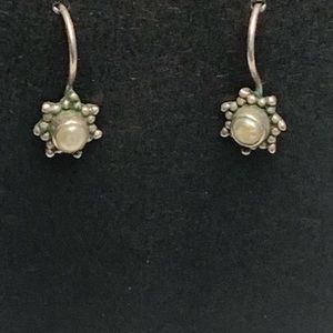 Sterling silver & pearl drop earrings